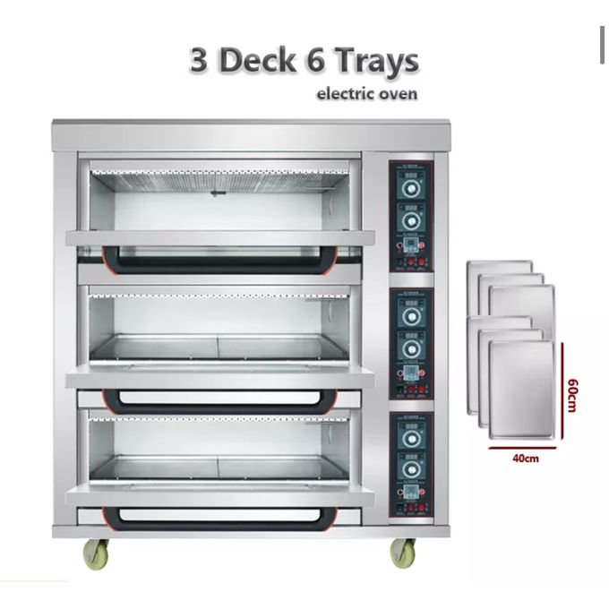 Oven For Baking 3 Deck 6 Tray Gas Oven 👍 - Ashine