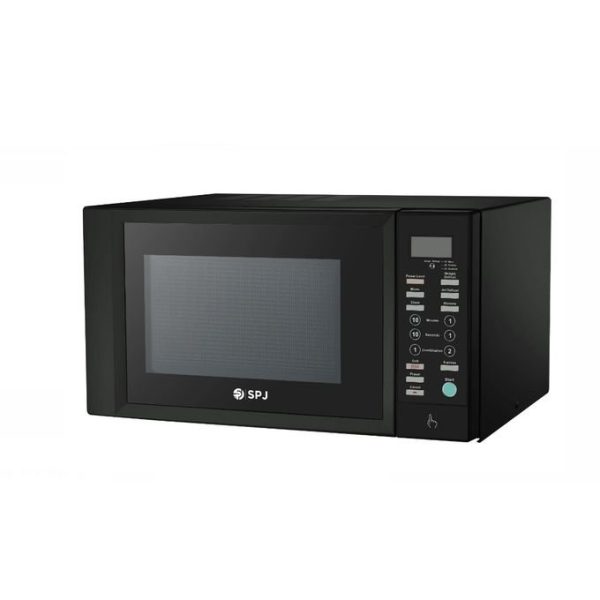 black digital microwave and grill