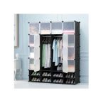 4 columns plastic wardrobe