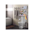 Bathroom Over Toilet Storage Rack Organizer - White 2