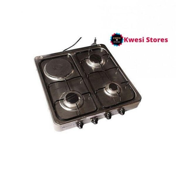 Blueflame Desktop 1 Electric 3 Gas Cooker, 50*50Cm -Inox