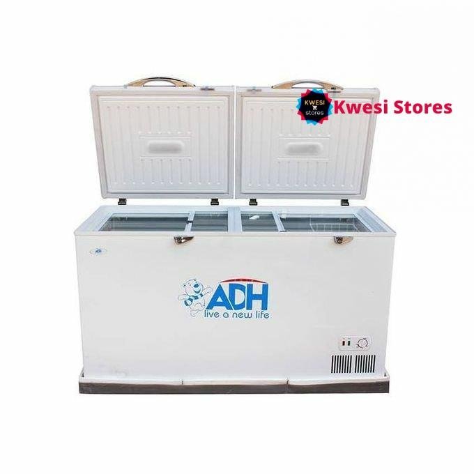 1-2021-10-24t1036006243799252069355605.jpg ADH 500L Chest Freezer Double Door, White - Image 1