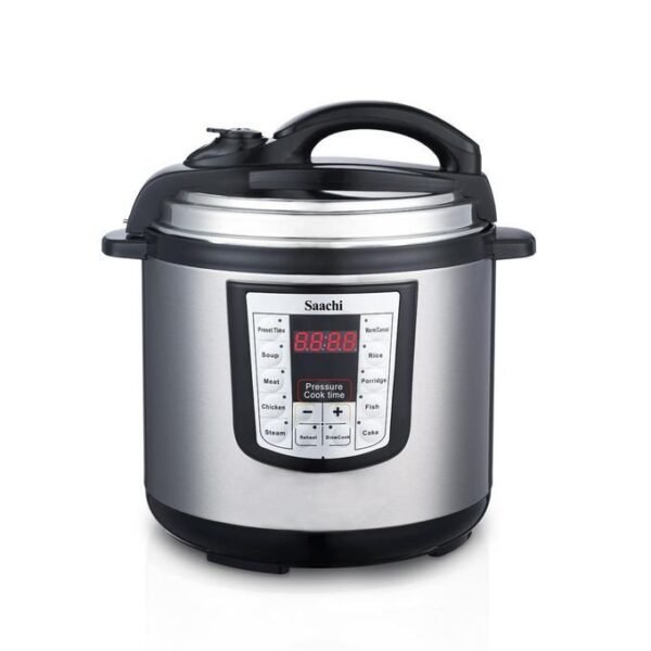 Saachi 8.0 L Electric Pressure Cooker NL-PC-5308-BK - Silver, Black
