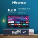 Hisense 43 inch UHD 4K Premium A6 Series Bluetooth, Frameless Smart TV – Black - Image 4