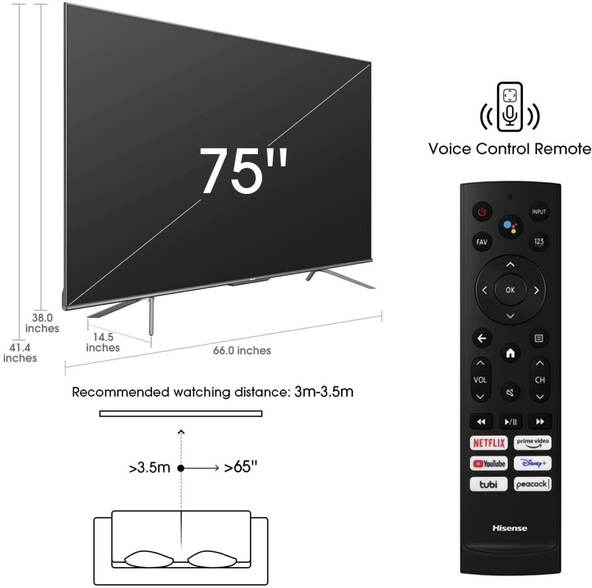 Hisense 75 inch 4K ULED™ Smart TV – Quantum Dot - Image 2