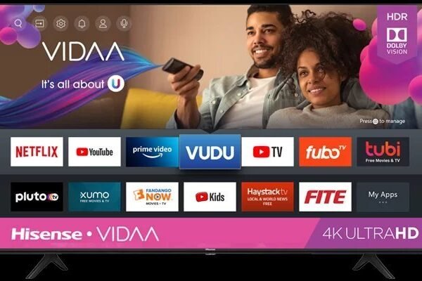 Hisense 70-Inch 4K UHD Smart VIDAA TV 70A6HS, With Dolby Vision HDR, DTS Virtual X, Bluetooth and Wi-Fi (2022 NEW) – Black