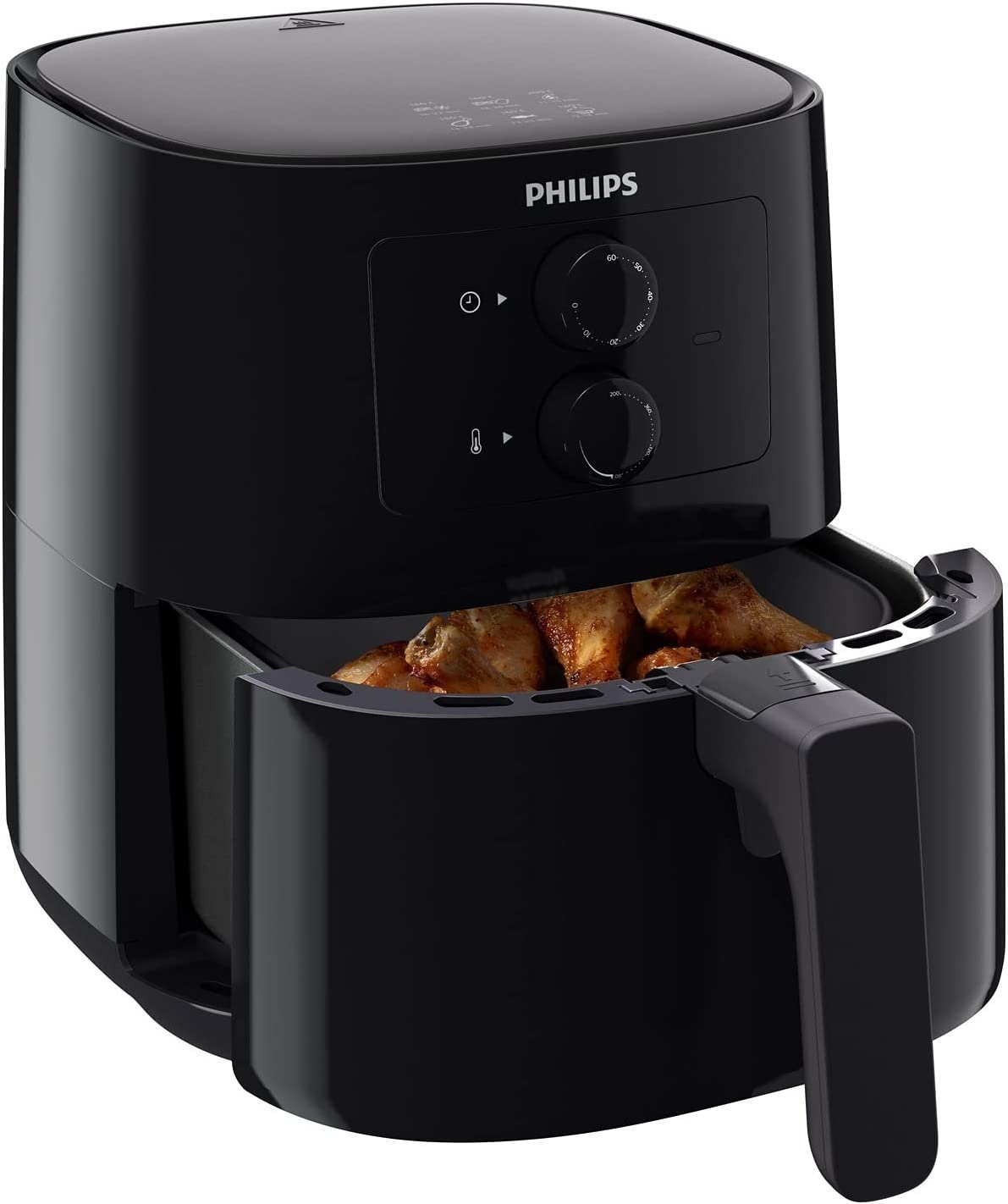 1000062620.jpg PHILIPS Air Fryer HD9200/90, uses up to 90% less fat, 1400W, 4.1 Liter, with Rapid Air Technology (Black), Large - Image 1