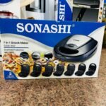 Sonashi 7-in-1 Multi Snack Maker SSM-862 - Detachable Sandwich, Grill, Donut, Waffle, Cupcake, Nutty, Omelet Making Plates | Kitchen Appliances