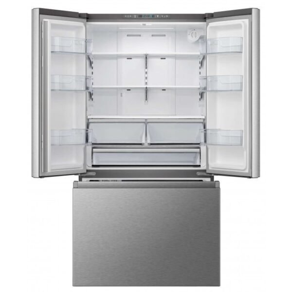 Hisense 820L Gross Liters French Trilogy Door Nofrost Dual Invertor Refrigerator Stainless Steel
