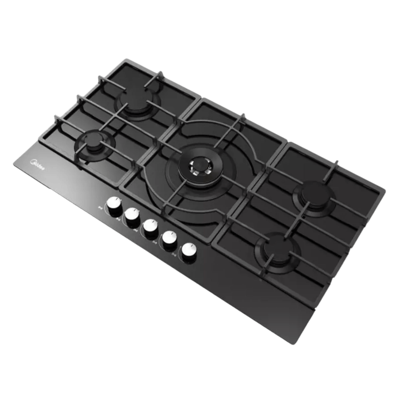 10030432151404520993003749869.png Midea Built-in Gas Hob, 90cm by 60cm, 5 Burners, Automatic Ignition, Black Cooktop - Image 1