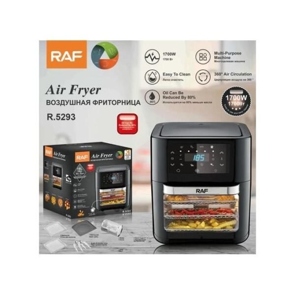 RAF 16L Electric Digital Air Fryer -Black