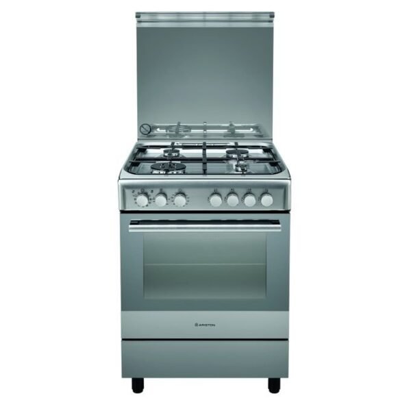 Ariston A6TMH2AF (X) EX - SS,60 x 60 4 GAS, ELECTRIC OVEN / GRILL + FAN, AUTO IGN & AUTO SAFETY - Silver
