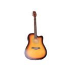 Yamaha Powered Acoustic Guitar With A Tuner On It - Image 2
