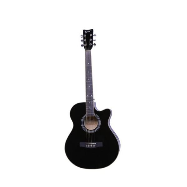 Ibanez Acoustic Box Guitar With A Tuner On It -Black