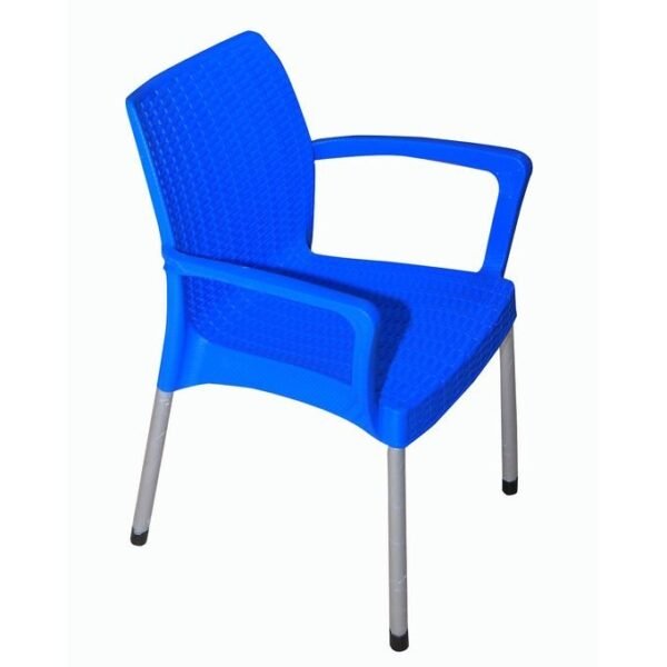Portable Plastic Arm Chair - Blue