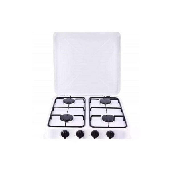 Starlux 4 Burner Gas Stove Cooker Plate With Automatic Ignition - White.