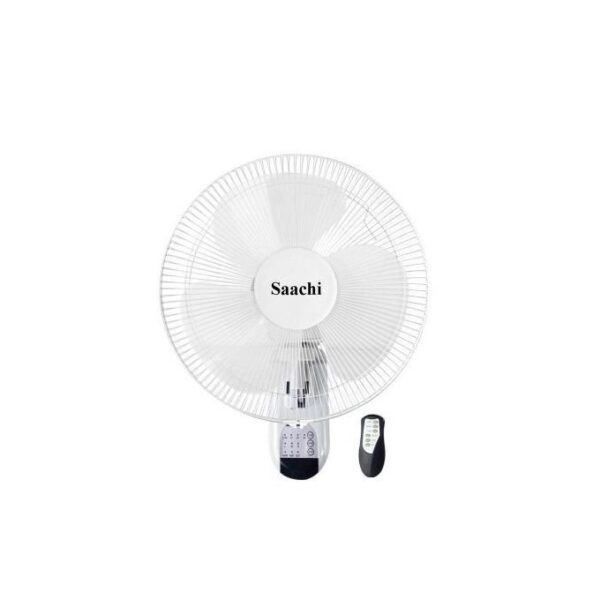 Saachi 16 Inch Wall Fan With Remote Control, 3 Speed -White
