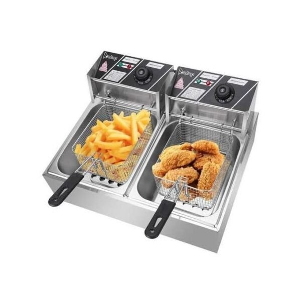 Owngreat Double Deep Fryer 12 Litres - Silver