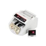 New 2023 Money Cash Counting Bill Counter Bank Counterfeit Detector UV & Mg Machine-Black/white