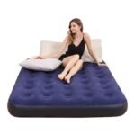 Comfort Quest 5x6 Double Air Bed Inflatable Camping Mattress - Navy Blue