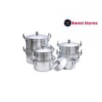 Tornado 7pcs Aluminium Polished Cookware Set - Silver
