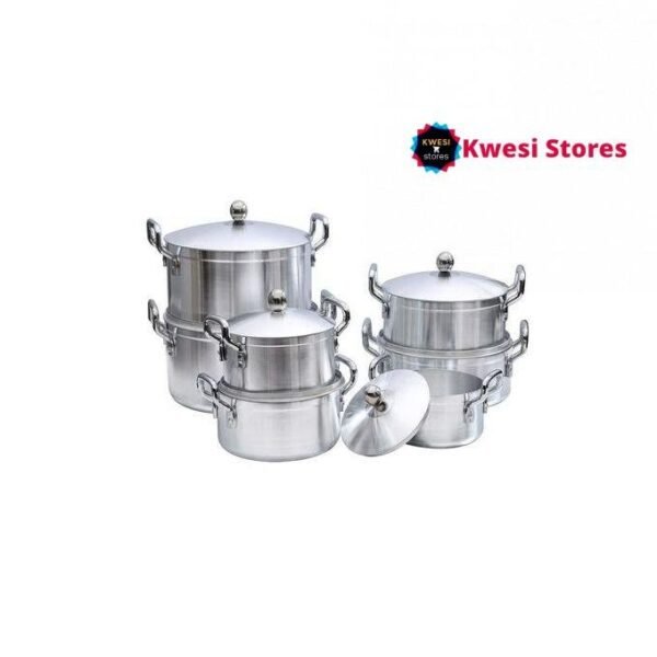 Tornado 7pcs Aluminium Polished Cookware Set - Silver