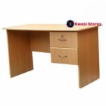 Kwesi stores Table With 2 Drawers And One Locker - Brown - Image 2