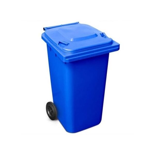 2 Wheeled Waste Dustbin - 120 Litres - Blue