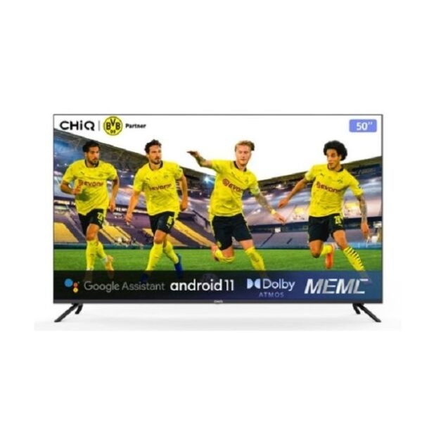 Chiq 50 inch 4k UHD Frameless Android Smart Tv - Black