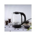 Geepas 1.8L Electric Kettle With Glass Body & Boil Dry Protection - Silver