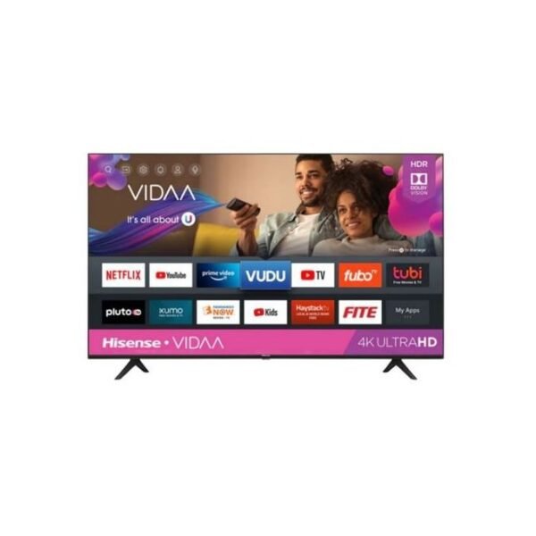 Hisense 55 inch 4K Utra HD LED VIDA Smart TV YouTube, Netflix , App Store - 55A6HS - Black