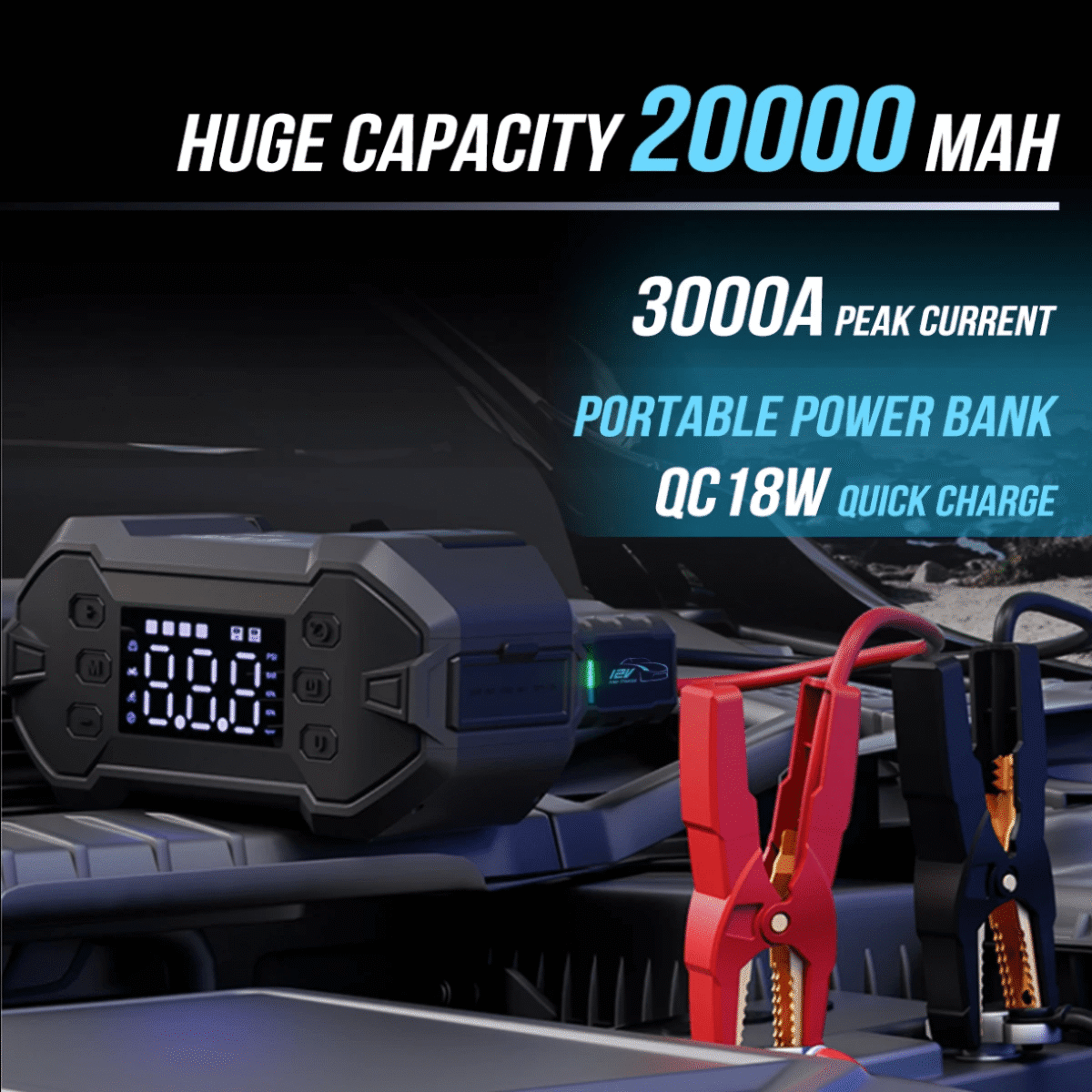 Green Keeper 3-in-1 Jump Starter – Power, Pump & Go! - Image 3