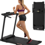Compact Electric Treadmill – Adjustable Speed 0.6–5 MPH, 300 lbs Capacity