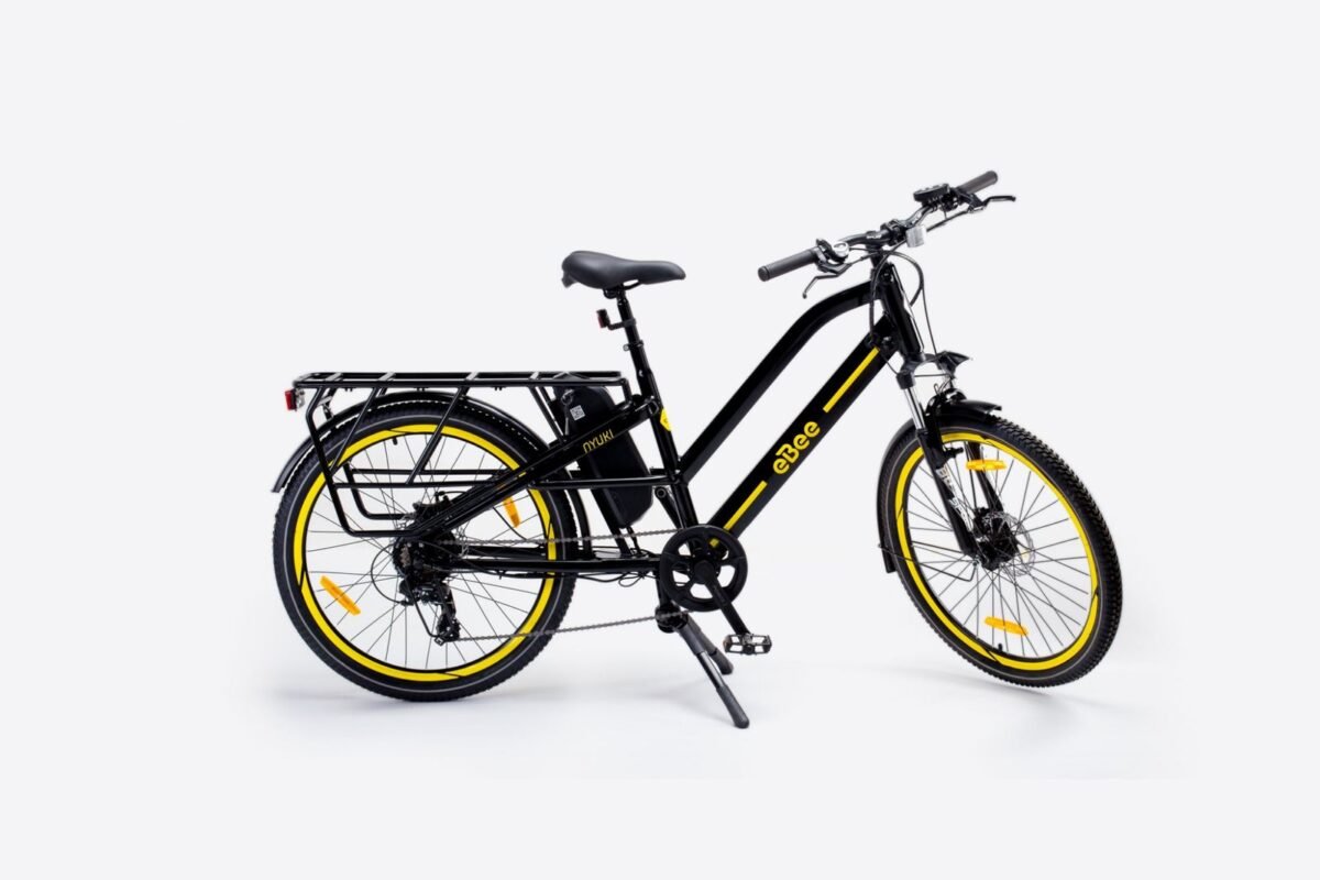 EBEE Nyuki Electric Bike With Charger Rear Light Helmet Lock - Black - Image 4