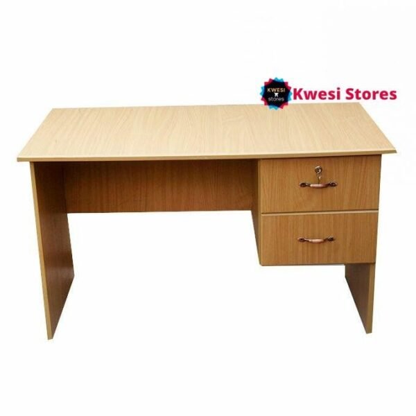 Kwesi stores Table With 2 Drawers And One Locker - Brown