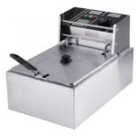 6 Litre Commercial Deep Fryer - Silver - Image 2