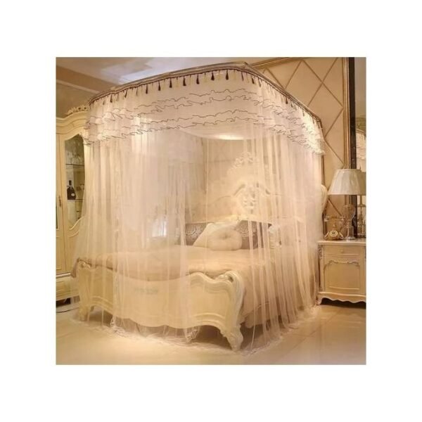 Extendable Pipe Mosquito Net 2 Stand - Cream 5by6, 6by6