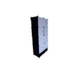 2 Column Plastic Closet - Gray, Black Transparent - Image 2