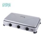 Winningstar 3 Burner Gas Stove Cooker Plate With Automatic Ignition - Grey. - Image 2