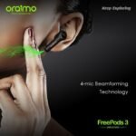 Oraimo FreePods-3 2Baba Edition BT5.2 Wireless Stereo Earbuds - Black - Image 3