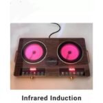 Hoffmans 2 Burner Infrared Cooker Hot Plate Stove - Black, Brown - Image 3