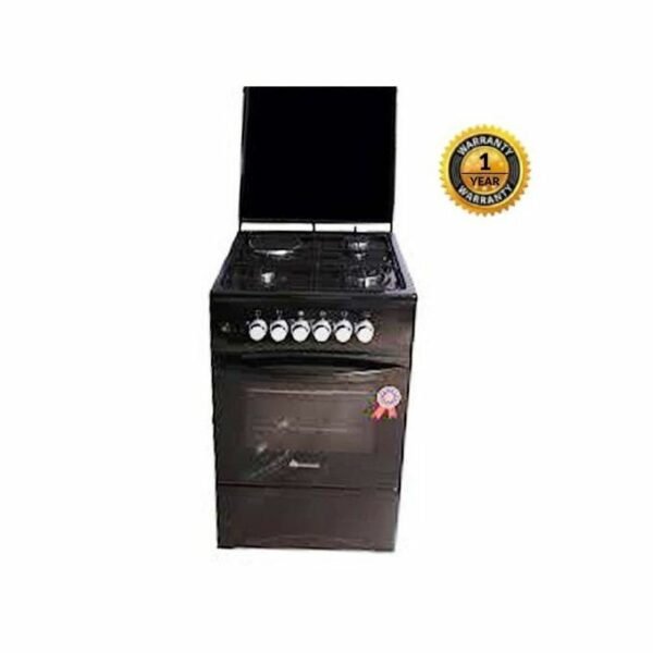 Blueflame C5031E-B- 3 Gas + 1 Electric Plate Gas Cooker & Oven 50*50Cm - Black