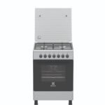 Electrolux 60x60cm Cooker; 4 Gas Burners, Electric Oven and Grill, Rotisserie, Auto Safety, Oven Fan, Stainless Steel, EKK6400Z9X