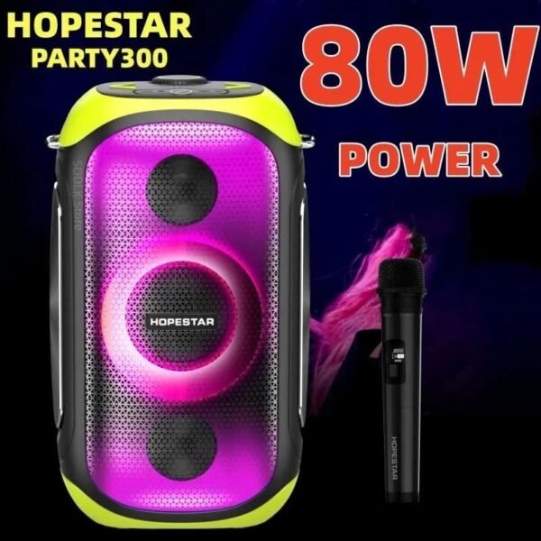Speakers HOPESTAR PARTY 300 80W High Power Speaker Outdoor Wireless Column RGB Light Karaoke Sound Box Subwoofer caixa de som Bluetooth