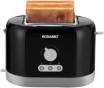 Sonashi 2 Slice Bread Toaster ST-209 - Countertop Toaster w/ Heating Control, Pilot Lamps, Detachable Crumb Tray | Kitchen Appliances