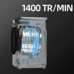 CHiQ 10kg Front Load Washing Machine, AI One Touch, Quick Wash, 1400 RPM, Inverter Motor, Child Lock - Silver - Image 6