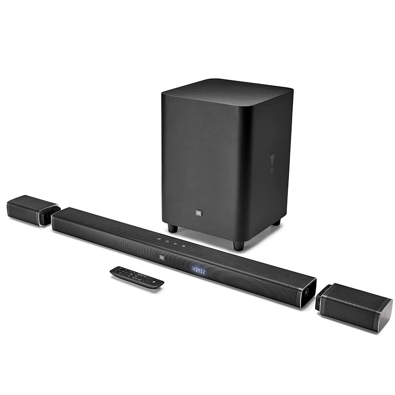 710j-ogw1vs._sl1500_.webp JBL 5.1 Channel Soundbar with Detachable Speakers, 510W Wireless Home Theater System, Dolby Digital, 4K Ultra HD, 10" Subwoofer, Black - Image 1