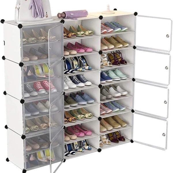 48pairs 3 columns plastic shoe rack