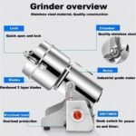 silver crest 1000g High Speed Motor Electric Dry Powder Food Grinder Machine Grain Mill For Spices Grains Cereal Miller - Image 5