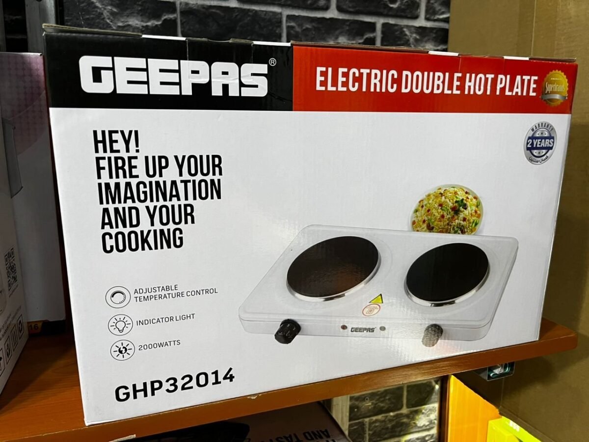 Geepas Electric Double Hot plate 2000W - White - Image 2